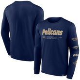 New Orleans Pelicans Baseline Long Sleeve T-Shirt Navy