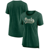 Milwaukee Bucks Women's League Leader Tri-Blend T-Shirt Hunter Green