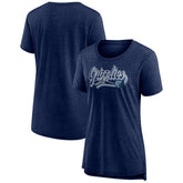 Memphis Grizzlies Women's League Leader Tri-Blend T-Shirt Heather Navy
