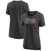 Miami Heat Women's League Leader Tri-Blend T-Shirt Heather Charcoal
