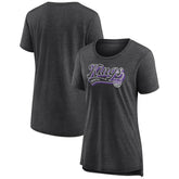 Sacramento Kings Women's League Leader Tri-Blend T-Shirt Heather Charcoal