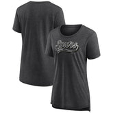 San Antonio Spurs Women's League Leader Tri-Blend T-Shirt Heather Charcoal