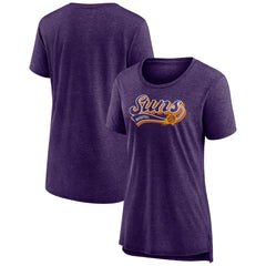 Phoenix Suns Women's League Leader Tri-Blend T-Shirt Heather Purple