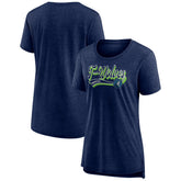 Minnesota Timberwolves Women's League Leader Tri-Blend T-Shirt Heather Navy