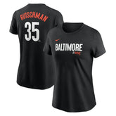 Adley Rutschman Baltimore Orioles Nike Women's City Connect Fuse Name & Number T-Shirt - Black T-shirts