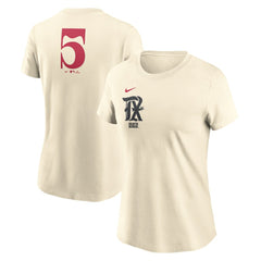 Texas Rangers Nike Women's City Connect Fuse Name & Number T-Shirt - Cream T-shirts