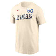 Mookie Betts Los Angeles Dodgers Nike 2024 City Connect Fuse Name & Number T-Shirt - Cream T-shirts