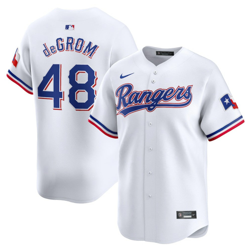MLB Jacob deGrom Texas Rangers Nike Home Limited Player Jersey - White