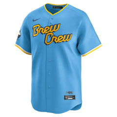 MLB Christian Yelich Milwaukee Brewers Nike City Connect Limited Player Jersey - Powder Blue