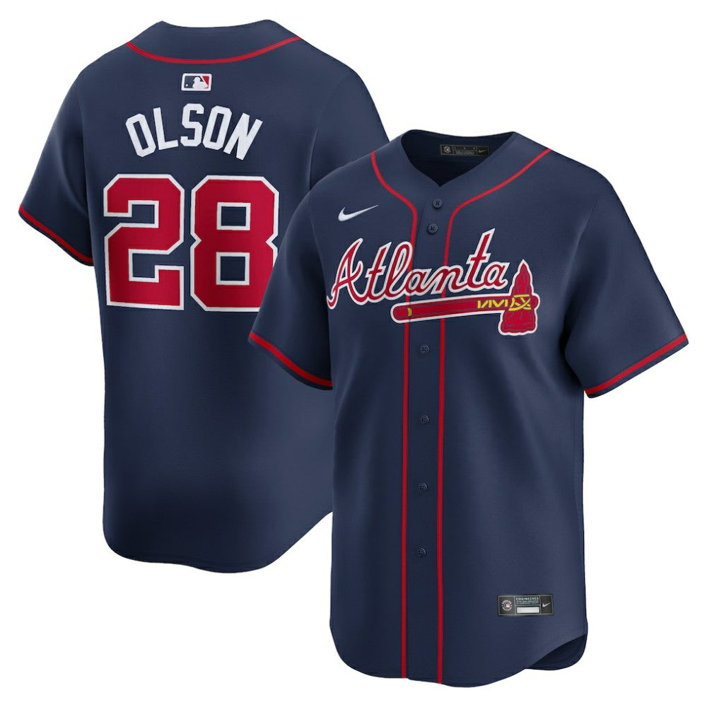 MLB Matt Olson Atlanta Braves Nike Alternate Limited Player Jersey?¨C Navy