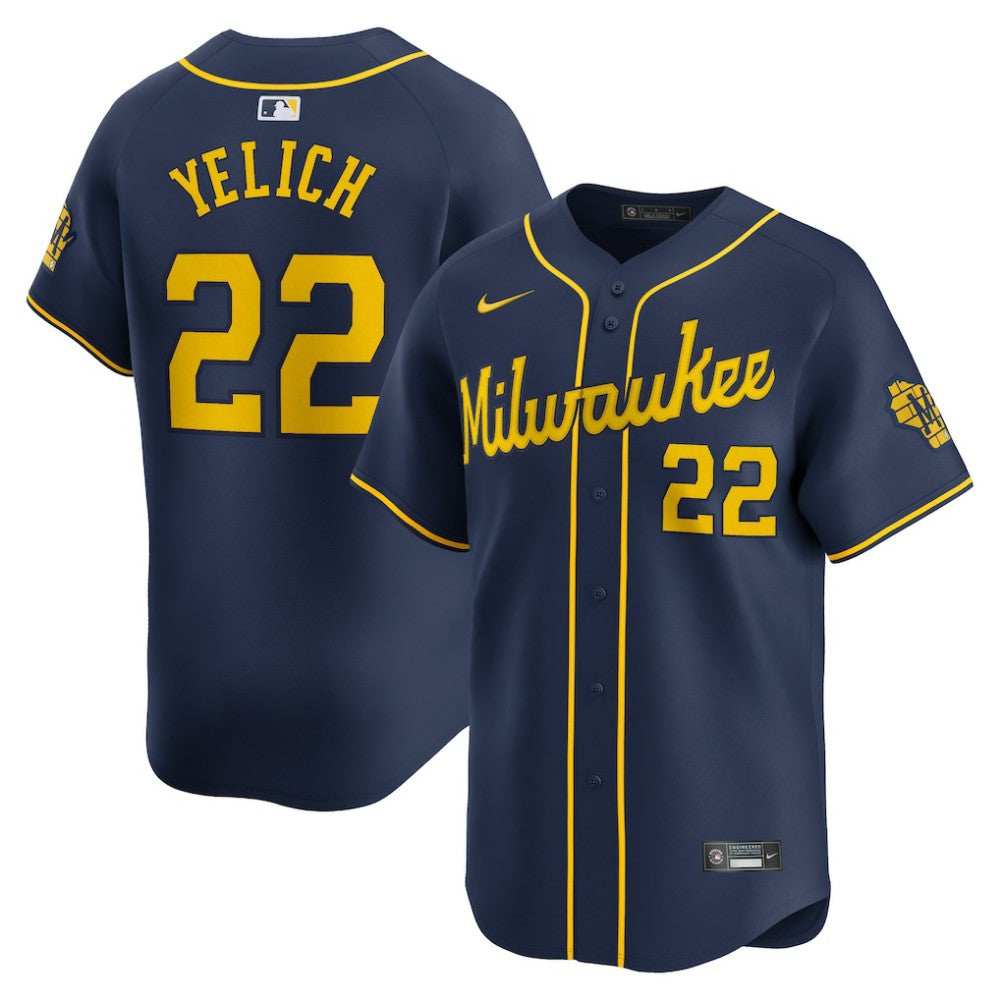 Christian Yelich Milwaukee Brewers Nike Alternate Limited Player Jersey – Navy Jerseys