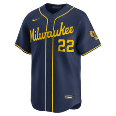 Christian Yelich Milwaukee Brewers Nike Alternate Limited Player Jersey – Navy Jerseys