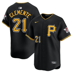 MLB Roberto Clemente Pittsburgh Pirates Nike Alternate Limited Jersey?¨C Black