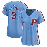 MLB Bryce Harper Philadelphia Phillies Nike Women's Alternate Limited Player Jersey?¨C Light Blue