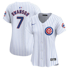 MLB Dansby Swanson Chicago Cubs Nike Women's Home Limited Player Jersey - White