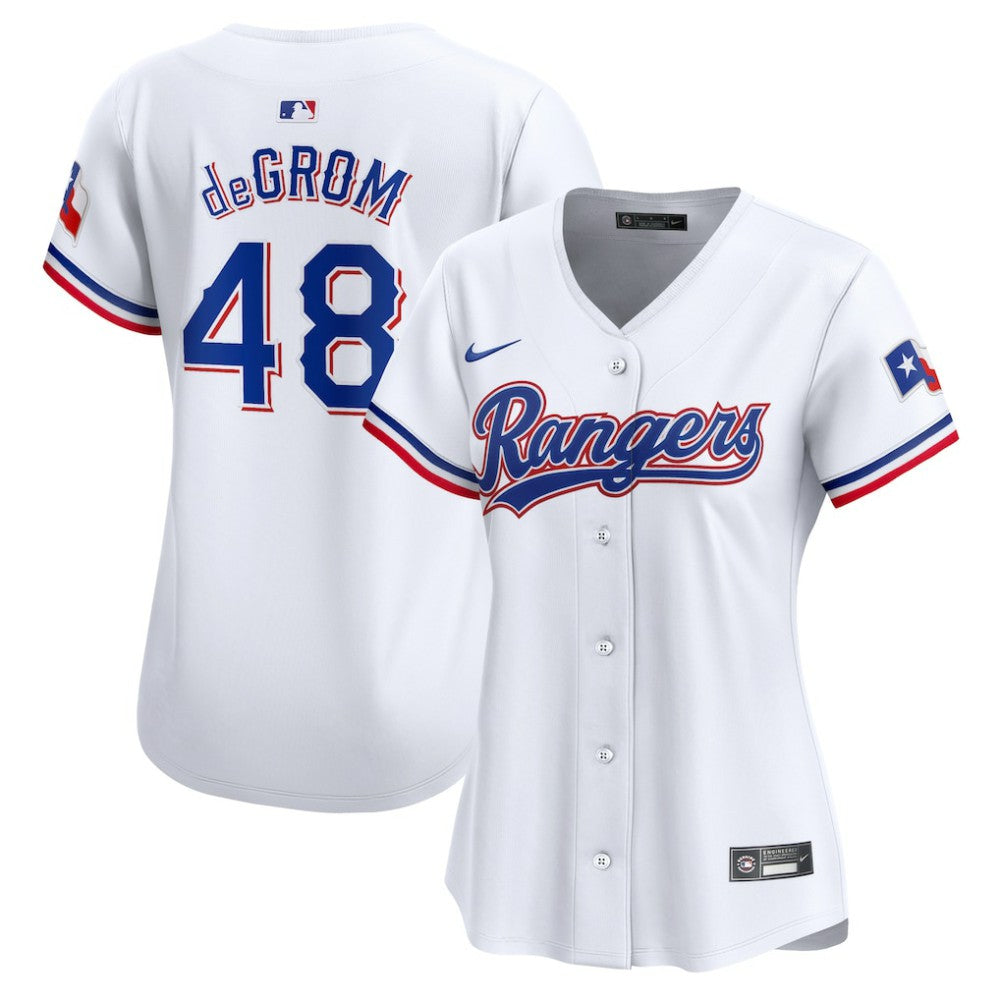 MLB Jacob deGrom Texas Rangers Nike Women's Home Limited Player Jersey - White
