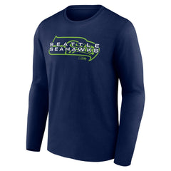 Seattle Seahawks Advance to Victory Long Sleeve T-Shirt College Navy