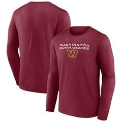 Washington Commanders Advance to Victory Long Sleeve T-Shirt Burgundy