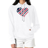 Atlanta Braves G-III 4Her by Carl Banks Women's Heart Fleece Pullover Hoodie - White Hoodies
