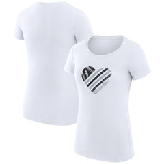 Chicago White Sox G-III 4Her by Carl Banks Women's Super-Slim Fit Lightweight Heart Graphic T-Shirt - White T-shirts