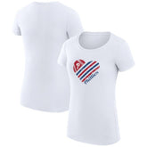 Philadelphia Phillies G-III 4Her by Carl Banks Women's Super-Slim Fit Lightweight Heart Graphic T-Shirt - White T-shirts