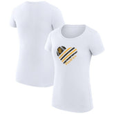 San Diego Padres G-III 4Her by Carl Banks Women's Super-Slim Fit Lightweight Heart Graphic T-Shirt - White T-shirts