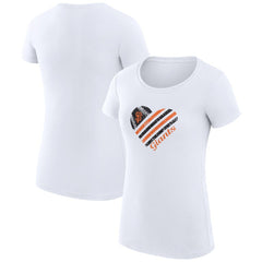 San Francisco Giants G-III 4Her by Carl Banks Women's Super-Slim Fit Lightweight Heart Graphic T-Shirt - White T-shirts