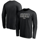 Baltimore Ravens Squad Throwbacks Long Sleeve T-Shirt Black