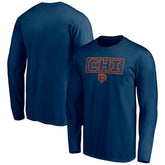 Chicago Bears Squad Throwbacks Long Sleeve T-Shirt Navy