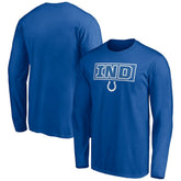 Indianapolis Colts Squad Throwbacks Long Sleeve T-Shirt Royal