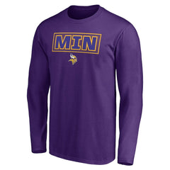 Minnesota Vikings Squad Throwbacks Long Sleeve T-Shirt Purple