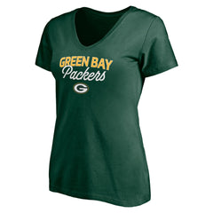 Green Bay Packers Women's Depth Chart V-Neck T-Shirt Green