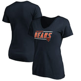 Chicago Bears Women's Mascot In Bounds V-Neck T-Shirt Navy