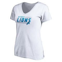 Detroit Lions Women's Mascot In Bounds V-Neck T-Shirt White