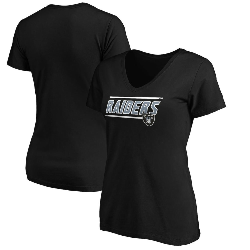 Las Vegas Raiders Women's Mascot In Bounds V-Neck T-Shirt Black