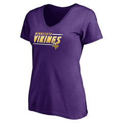 Minnesota Vikings Women's Mascot In Bounds V-Neck T-Shirt Purple
