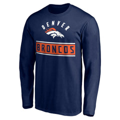 Denver Broncos Team Arch Knockout Long Sleeve T-Shirt Navy