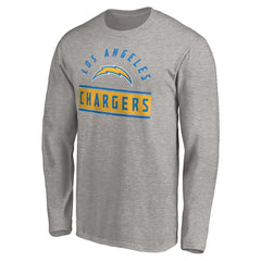 Los Angeles Chargers Team Arch Knockout Long Sleeve T-Shirt Heather Gray