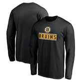 NHL Boston Bruins Team Arch Knockout Long Sleeve T-Shirt - Black