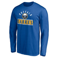 NHL Buffalo Sabres Team Arch Knockout Long Sleeve T-Shirt - Royal