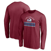 NHL Colorado Avalanche Team Arch Knockout Long Sleeve T-Shirt - Burgundy