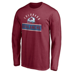 NHL Colorado Avalanche Team Arch Knockout Long Sleeve T-Shirt - Burgundy