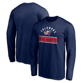 NHL Columbus Blue Jackets Team Arch Knockout Long Sleeve T-Shirt - Navy