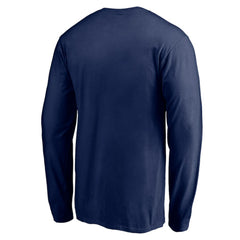 NHL Columbus Blue Jackets Team Arch Knockout Long Sleeve T-Shirt - Navy