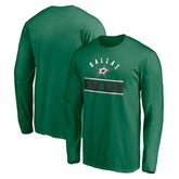 NHL Dallas Stars Team Arch Knockout Long Sleeve T-Shirt - Kelly Green