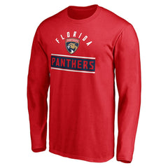 NHL Florida Panthers Team Arch Knockout Long Sleeve T-Shirt - Red