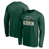 NHL Minnesota Wild Team Arch Knockout Long Sleeve T-Shirt - Green