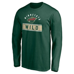 NHL Minnesota Wild Team Arch Knockout Long Sleeve T-Shirt - Green