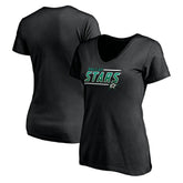 NHL Dallas Stars Women's Mascot In Bounds V-Neck T-Shirt - Black