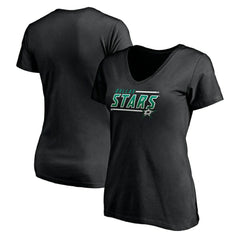 NHL Dallas Stars Women's Mascot In Bounds V-Neck T-Shirt - Black